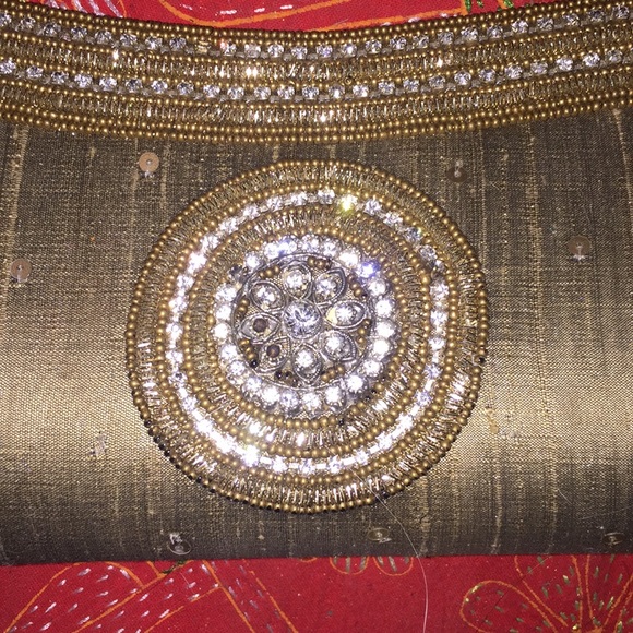 Gold Clutch With Stones - Picture 2 of 5